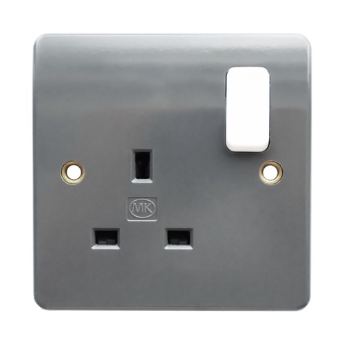 Switched socket graphite - mk,