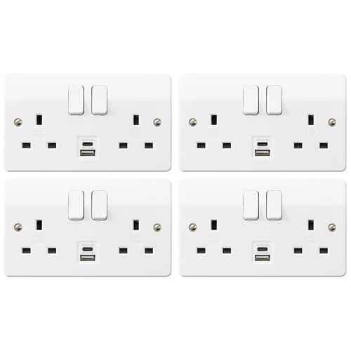 K2745whi 13a 2 gang - mk,