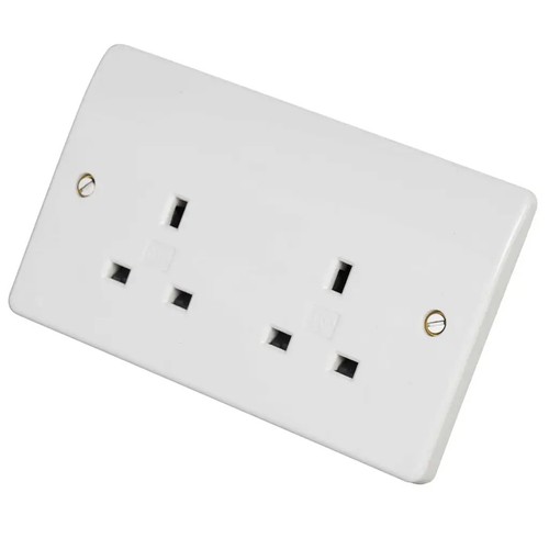 Electric white 2 gang - electric,