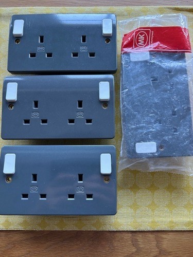 Twin socket grey - twin,